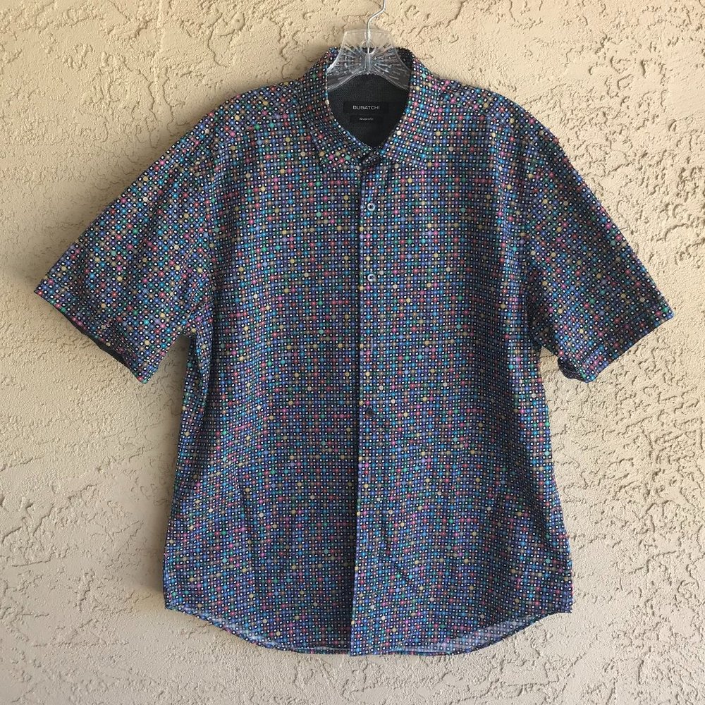Bugatchi Shaped Fit Button Up Shirt Size L